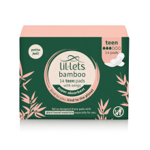 Lil-Lets Teens Bamboo Day Pads X 14, Petite Towels/Pads for Girls & Teenagers, w