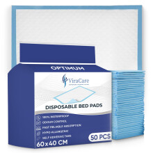50 x Optimum Incontinence Bed Pads | 60 x 40 cm | Incontinence Bed Sheets | Disp
