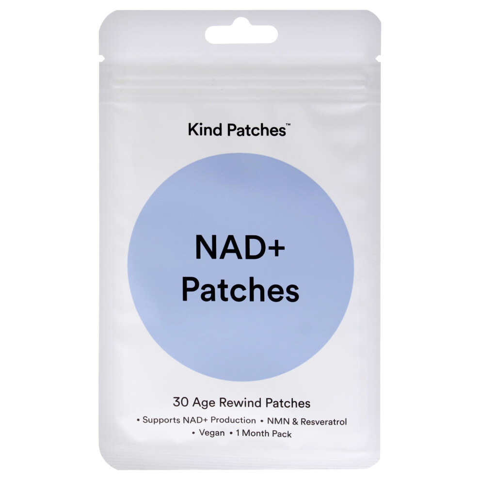 Kind Patches | Nad+ Patches | Cellular Energy And Metabolism Support | Botanical Plant-Based Formula With Nmn, Resveratrol & Lion's Mane | 30 Vegan P