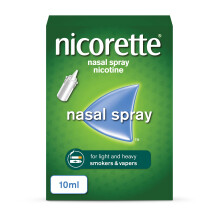 Nicorette Nasal Spray (1x 10ml), Fast-Acting Nicotine Nasal Spray to Help Stop Smoking, Cessation Aid for Relief from Cravings and Nicotine Withdrawa