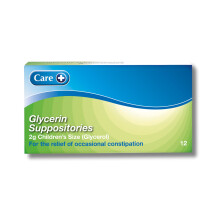 Care Children Constipation Relief Suppositories, Relief of Occasional Constipation, Stimulate Bowel Movement, Suitable for Children 1+, Glycerol BP 7