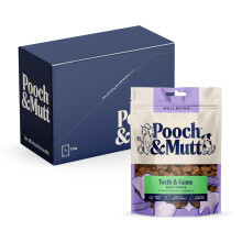 Pooch & Mutt - Teeth & Gums Meaty Treats, Dog Treats Grain Free, for Fresh Breath and Skin Care, Duck & Rosemary, Pack of 7x120g (packaging
