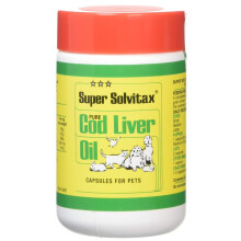 Super Solvitax Pure Cod Liver Oil for Dogs (90 Capsules 40g) - Helps Maintain He