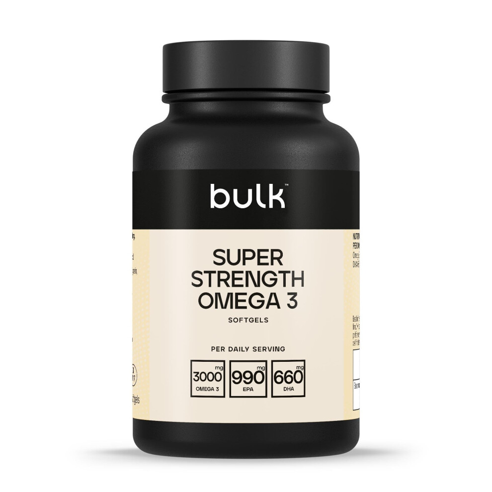 Bulk Super Strength Omega 3 Softgels, 1000 Mg, Pack Of 270
