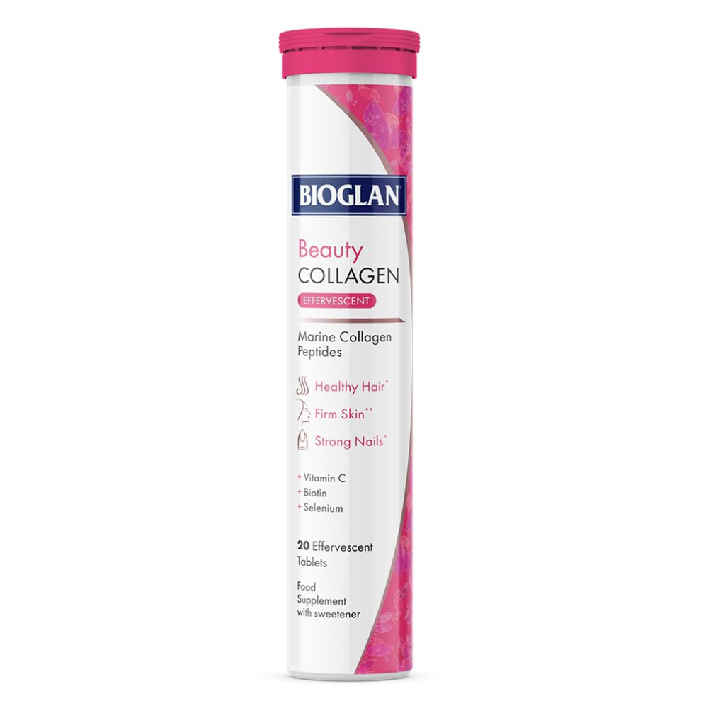 Bioglan Beauty Collagen Effervescent Tablets 1000Mg Marine Collagen +
