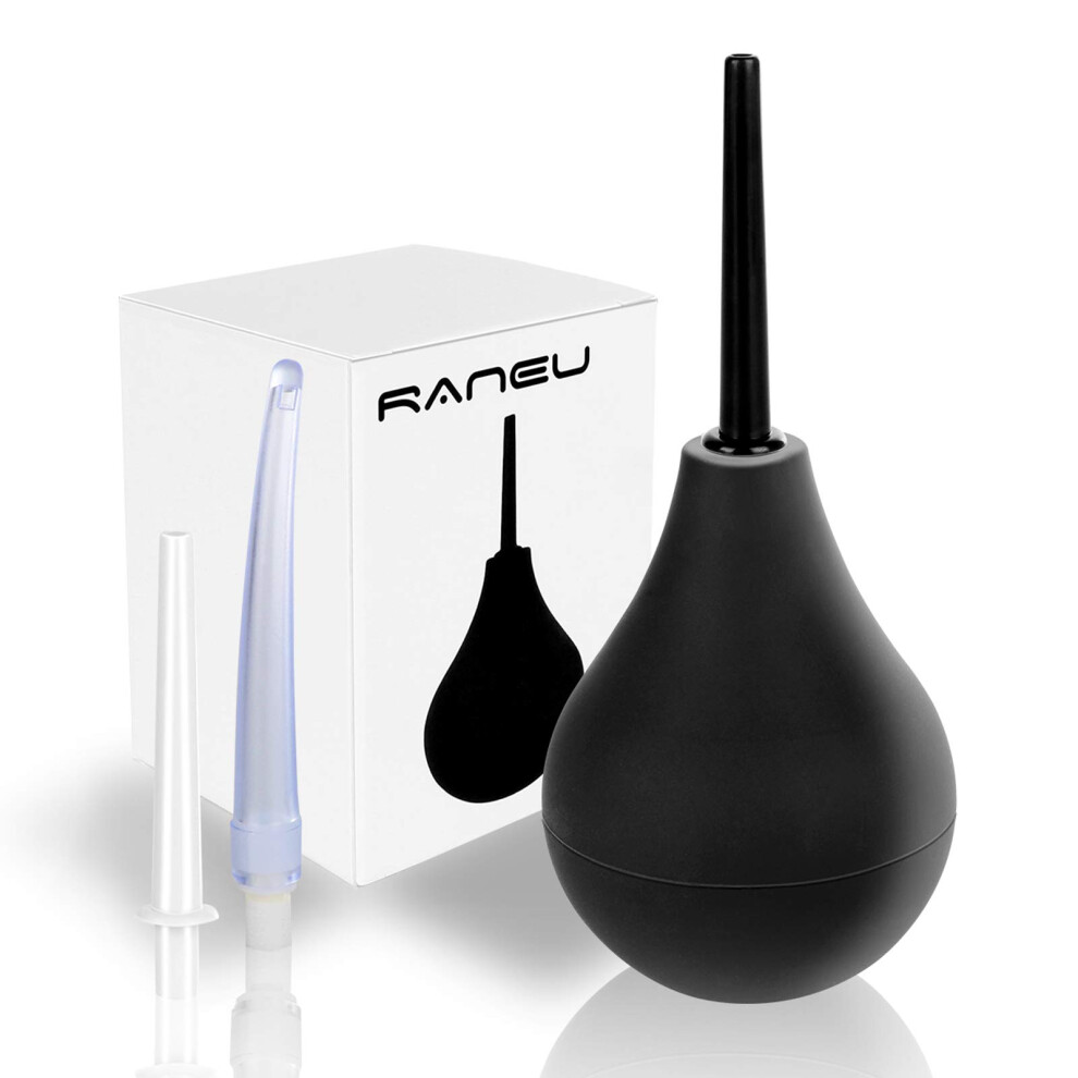 Raneu Enema Bulb Silicone Anal Douche Enema Kit For Women & Men With 3 Nozzles