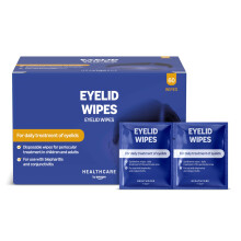Healthcare by Amazon Eyelid Cleansing Wipes for Periocular Treatment in Adults and Children, Unscented, Pack of 60 (Previously Amazon Basic Care) –
