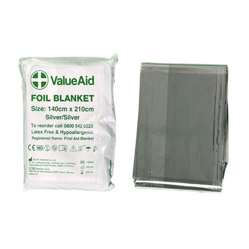 Value Aid Adults Foil Blanket 25 Pack