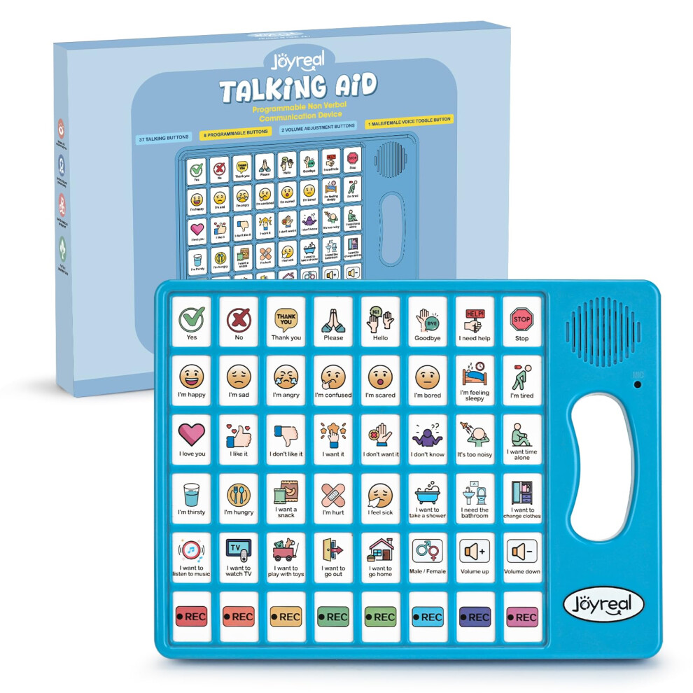 Joyreal Aac Device For Autism, Non Verbal Communication Tools For Speech Therapy & Stroke Rehab. Augmentative Alternative Communication Tablet, Autis