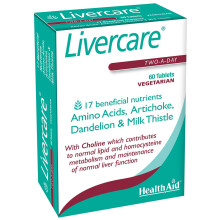 HealthAid Livercare (Cleanse and Detox) Vegetarian Tablets, Yellow, Turmeric, 60 Count