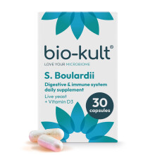 Bio-Kult S. Boulardii + Vitamin D3 – Saccharomyces Boulardii Yeast with Preplex Prebiotics for Gut & Immune Support – Resilient Live Yeast Culture