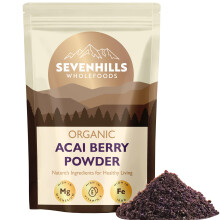 Sevenhills Wholefoods Organic Raw Acai Berry Powder 500g, Freeze-Dried