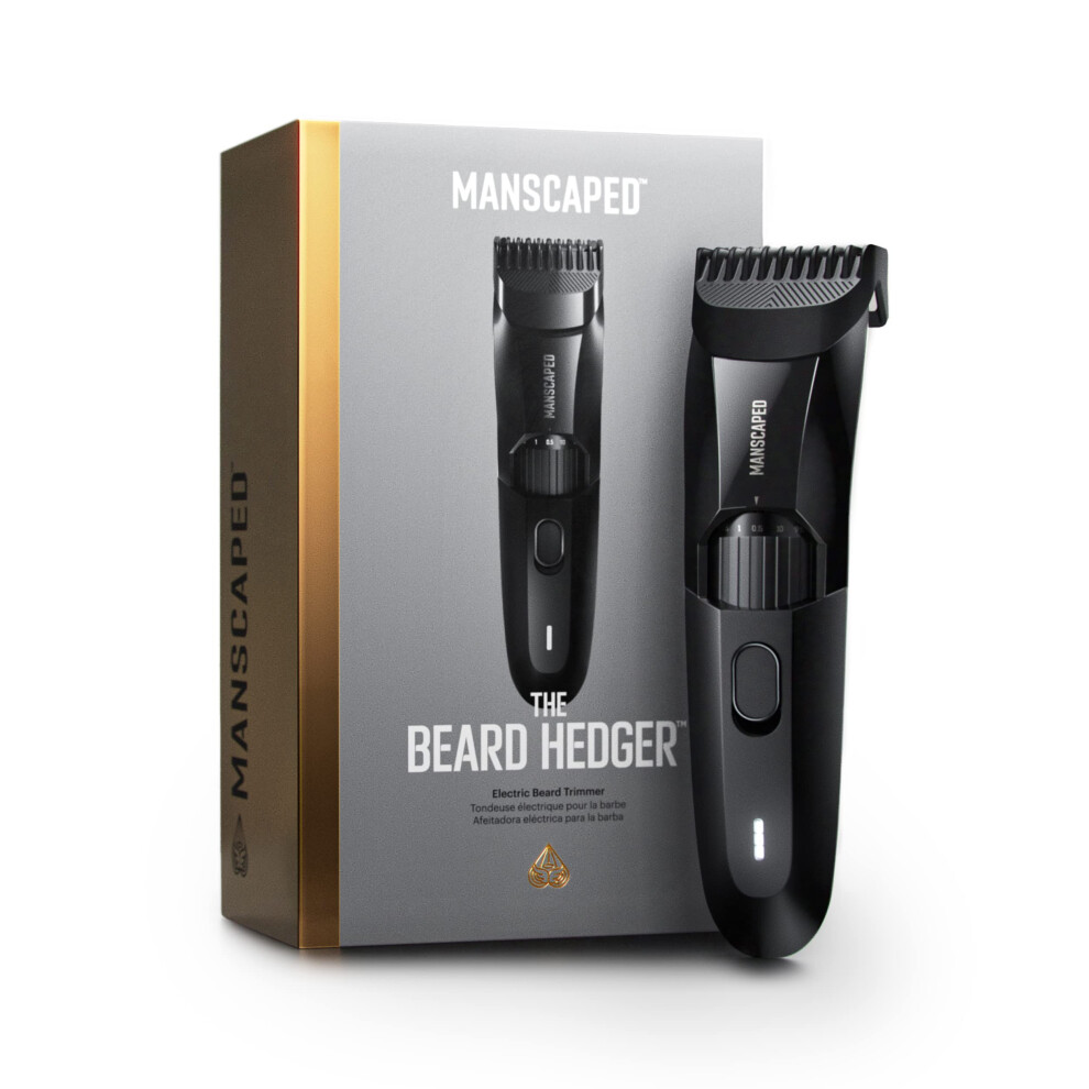 Manscaped Refining The Gentleman Manscaped The Beard Hedger Premium Men's Beard Trimmer, 20 Length Adjustable Blade Wheel, Stainless Steel T-Blade For Precision Facial Hair Trimmi