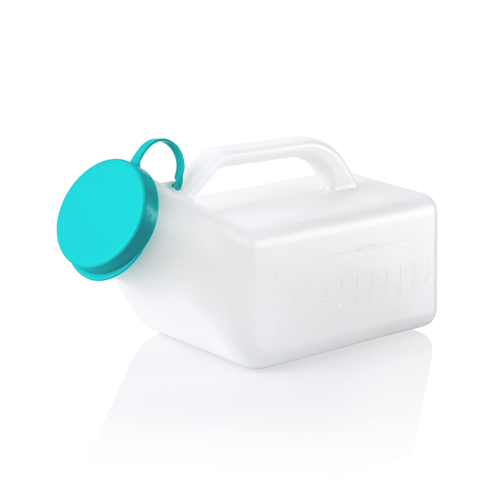 Easy Care Solutions | Male Urinal Bottle | 1000Ml | Secure Cap | Measuring Scale | Easy Grip Handle | Pack Of 1