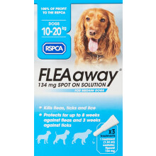 RSPCA FleaAway Spot On Solution for Medium Dogs, 134 mg