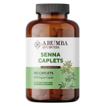 Arumba Ayurveda Senna Caplets 1000 mg, 150 nos, Cassia angustifolia Tablets, Mad