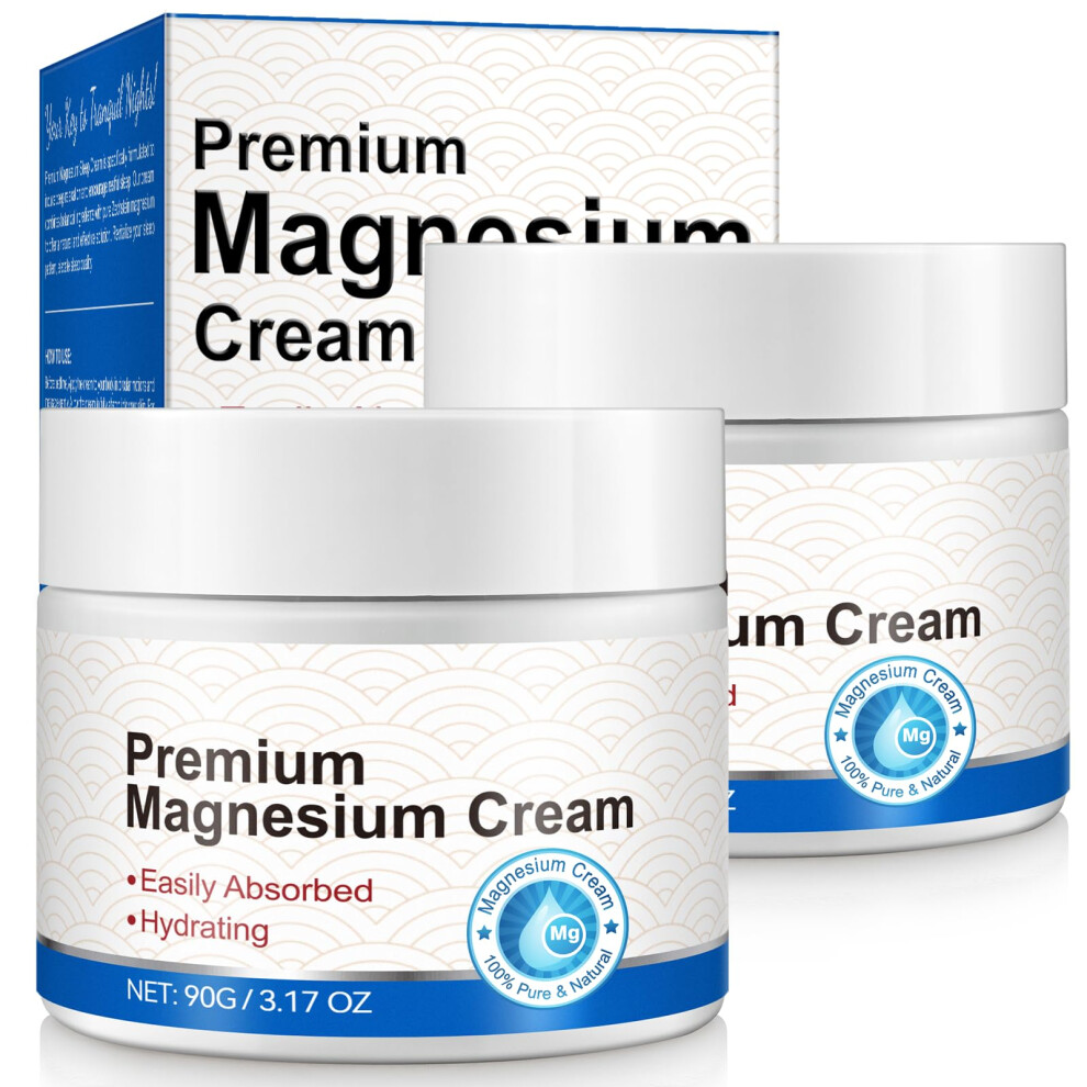 Nbxinslf 2Pack Magnesium Cream, Highly Concentrated Magnesium For Leg, Muscle, Joint Car, Body Oil Cream With Pure Zechstein Magnesiums, Topical Magnesiums Ch