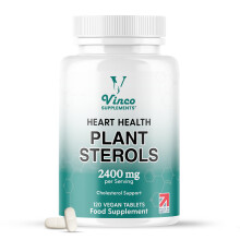 Vinco Plant Sterols High Strength 2400mg | 120 Vegan Tablets Supports Healthy