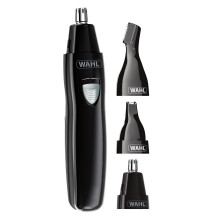 WAHL 3 in 1 Personal Trimmer, Nose Hair Eyebrow, Painless Eyebrow and Facial Hair Trimmer for Men Women, Rechargeable, Washable Heads, Black