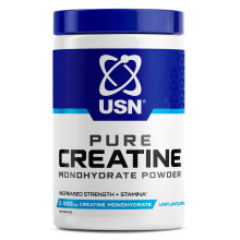 USN Pure Creatine Monohydrate Powder 300g - Unflavoured I 60 Servings | 5g Micronised Creatine per Serving | 100% Pure Creatine for Strength, Enduran