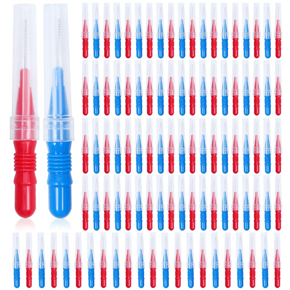 Zgts 100 Pieces Interdental Brush, Toothpick Tooth Flossing Head Oral Dental Hygiene Brush Dental Brush Flosser For Cleaner Dental Floss Stick Tooth Clean