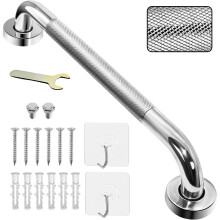 17inch/430 mm Grab Bar Rail, 304 Stainless Steel Non-Slip Bathroom Chrome Grab Rail, Non-Slip Disability Auxiliary Handle, Safety Handle for Kitchen