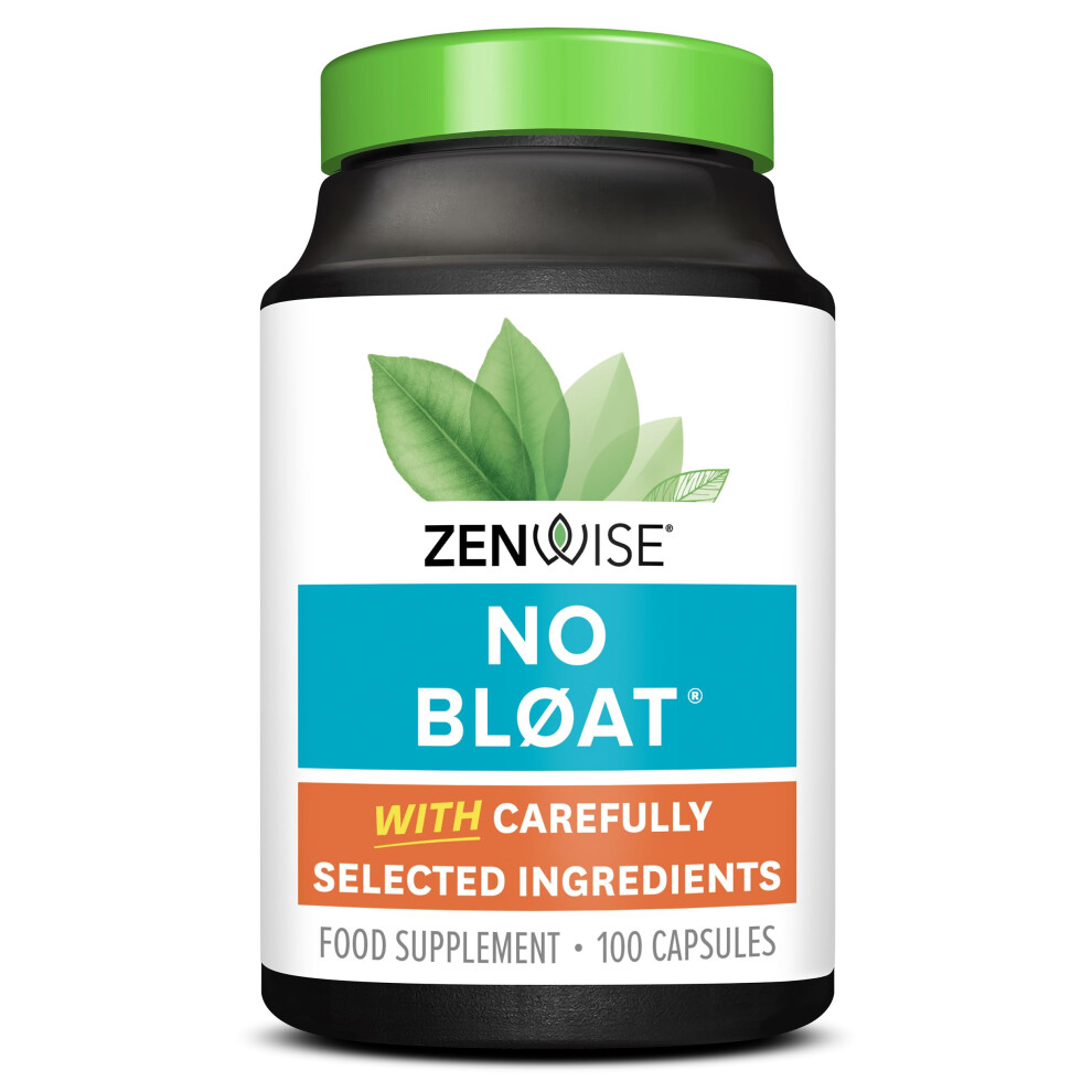 Zenwise Health Zenwise No Bloat - Probiotics, Digestive Enzymes For Bloating And Gas Relief - Ginger, Dandelion, And Lactase To Improve Digestion (100 Count)