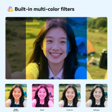Aparat do Selfie z AI, HD, 3,6-Calowym Ekranem Dotykowym IPS, Cyfrowym Aparatem WiFi, 8 GB, 1300 w, Obiektywami Przednim i Tylnym