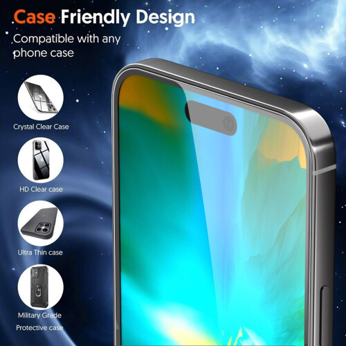 Προστατευτικό οθόνης Aggxpf iPhone15 (2 τεμάχια) + Προστατευτικό φακού κάμερας (2 τεμάχια), 1