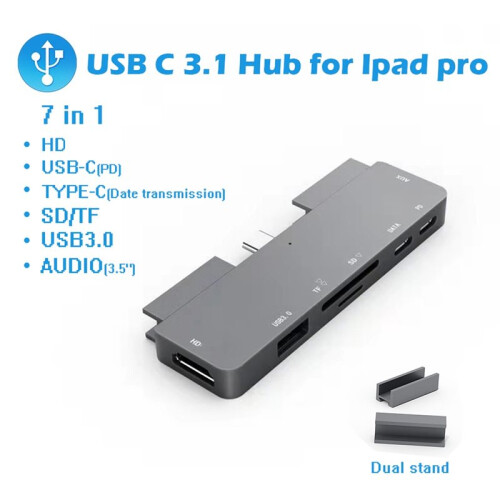 USB C Hub USB3.1 TYPE-C PD Charging for Tablets PC to -Compatible USB 3.0 Adapter Type-C Phone with Earphone Jack 2