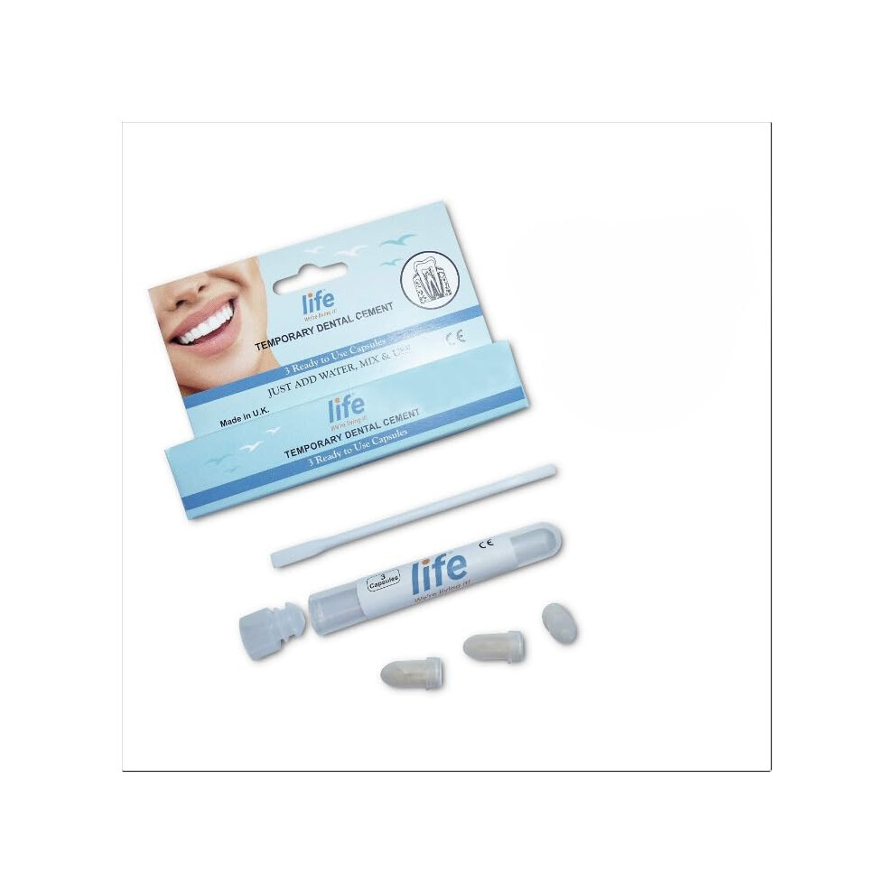 Life Healthcare Temporary Dental Repair Kit Â Emergency Fix For Dislodged Crowns