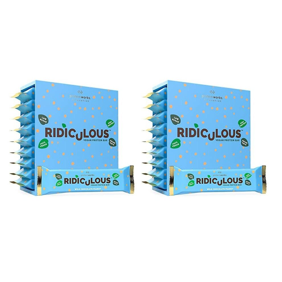 The Protein Works Protein Works | Ridiculous Vegan Protein Bar Award Winning 100% Plant Based