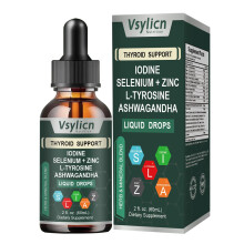 Vsylicn Thyroid Supplement Drops for Women and Men - Energy & Focus Formula, wit