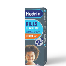 Hedrin Treat and Go Leave-In Mousse, Fast, No Fuss Lice and Nit Treatment, Kills Head Lice and Eggs, 4 Treatments, Clinically Tested, Suitable for Ad