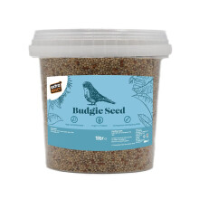 Extra Select Budgie Seed Mix - Indoor Bird Food for Small Birds Only in Handy Bird Seed Storage Tub - 1 Litre