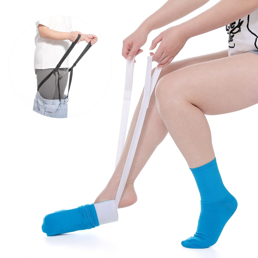 Fanwer Sock Aid Tool And Pants Assist For Elderly, Disabled,Pregnant, Diabetics - Pulling Assist Device - Socks Helper