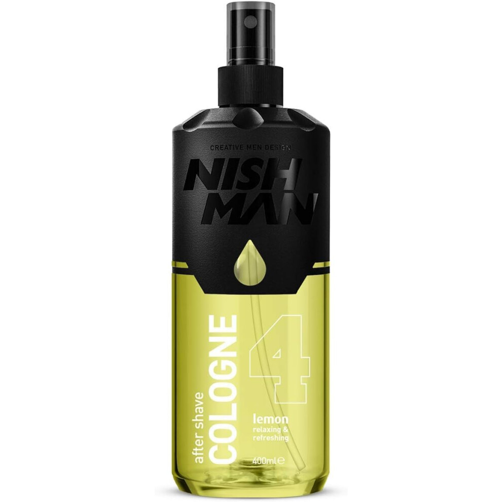 Nishman Aftershave Men Mens Cologne No.4 Lemon 400 Ml | Relaxing Refreshing