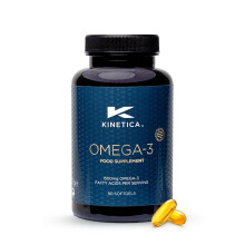 Kinetica Sports Omega-3 Fish Oil Capsule | 45 Servings, 90 Softgel Tablets | 1500mg Omega-3 Fatty Acids (1000mg EPA + 500mg DHA)/Serve| High Strength
