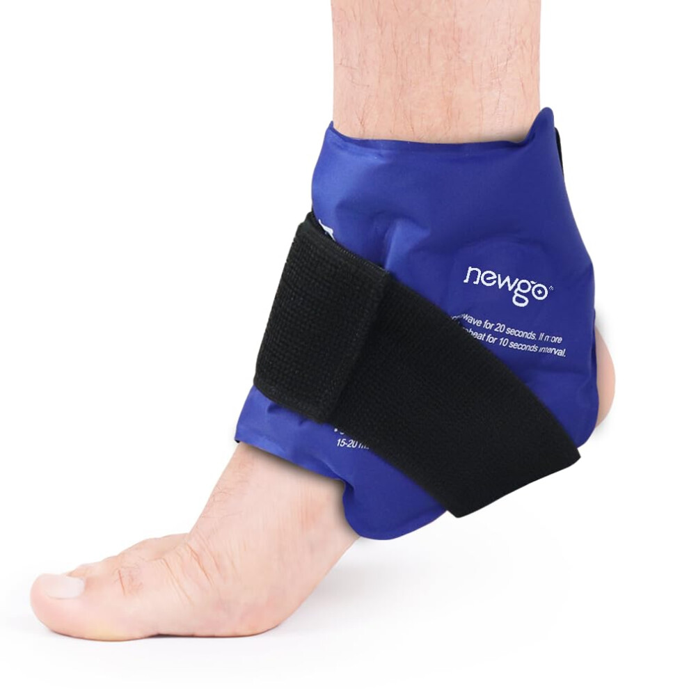 Newgo Ankle Ice Pack Wrap For Injuries Reusable Hot Cold Therapy Gel