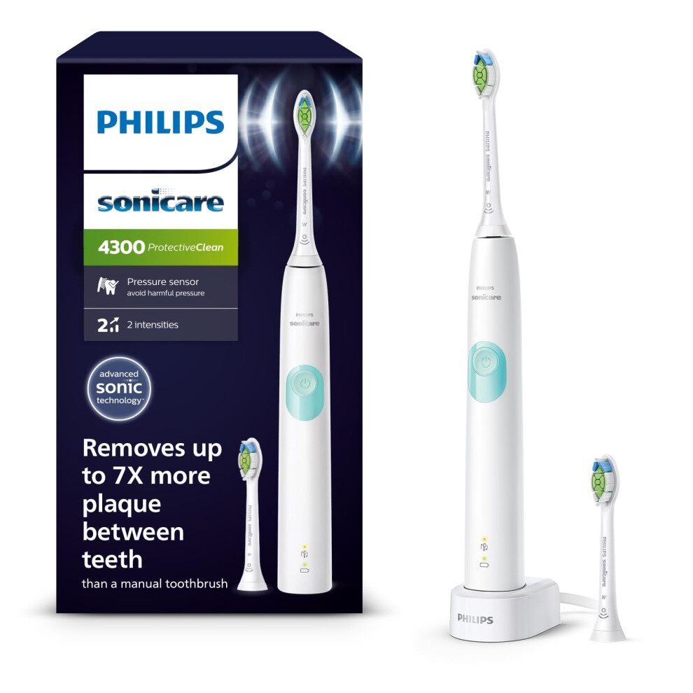Philips Sonicare Protectiveclean 4300 Electric Toothbrush Sonic Toothbrush With Two Intensity Levels