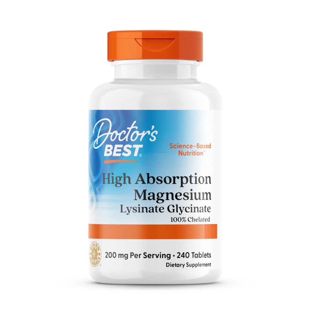 Photos - Vitamins & Minerals Doctors Best Doctor's Best, High Absorption 100mg Magnesium 240 Vegan Tablets for 120 Days Supply, 100 chelated with TRAACS, with Glycine 