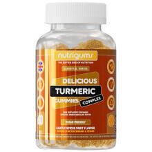 Turmeric, Ginger & Black Pepper Complex Gummy | Light Spiced Fruit Flavour | 60 Vegan Gummies | Joint Support, Digestive Health & Anti-Inflammation b