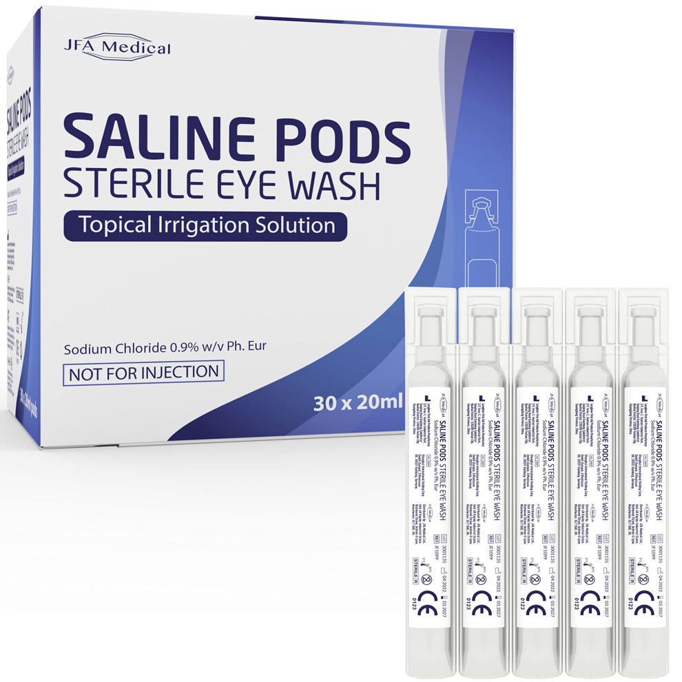 Jfa Medical Sterile Saline Solution Eye Wash And Wound Pods 20Ml Box Of 30