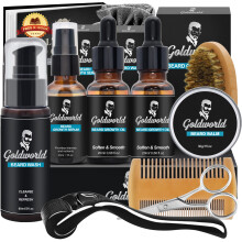 Beard Growth Kit for Men w/Derma Roller Hair Growth,Birthday Gifts Set for Him C
