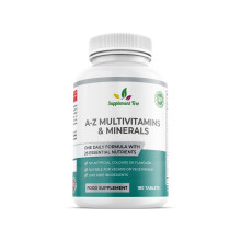 A-Z Multivitamins and Minerals Tablets - 180 Vegan Multivitamin Tablets for Men & Women (6 Months Supply) - One a Day 26 Nutrients Multivitamins and