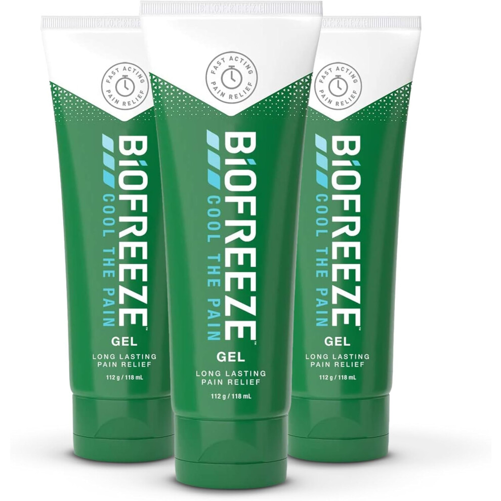 Biofreeze Cooling Gel 118 Ml - Fast Acting, Long Lasting Pain Relief For Muscles, Joints, Back - Eases Muscle And Joint Discomfort, Fever - Non-Greas