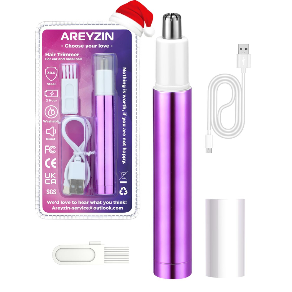 Areyzin Painless Nose Hair Trimmer For Women Rechargeable 2025 Upgrade Nose Trimmer Ladi