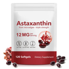 Astaxanthin Supplements 12mg 120 Softgels, Premium Astaxanthin Antioxidant Supplement, Supports Eye, Skin, Joint, Brain, Heart & Immune System Health