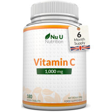 Nu U Nutrition | Vitamin C 1000mg | 180 Vegan Tablets |