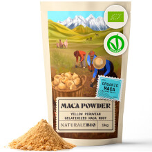 NaturaleBio Organic Maca Powder 1kg. Peruvian Natural and Pure from Organic Maca